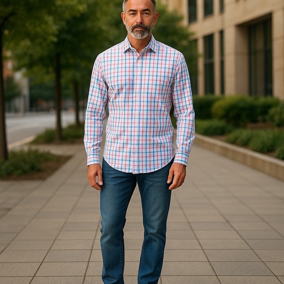 Paul Fredrick Dress Shirt Size 15 1/2 - 35 NWOT Cuff Link Sleeves Very Preppy - Picture 1 of 12